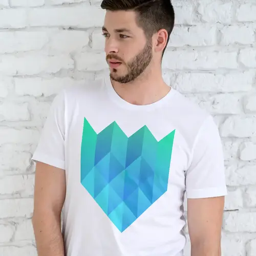 T-shirt Abstract and 3D Shield Logo Mockup