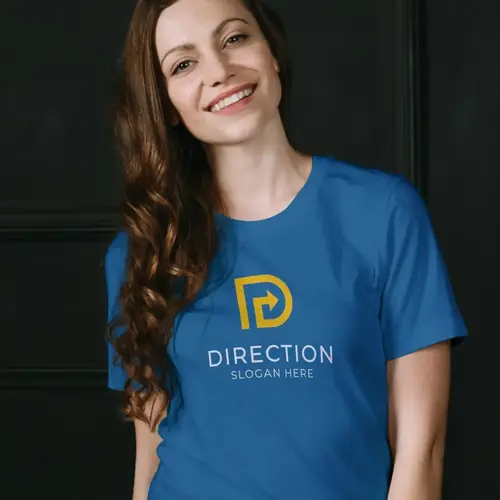 T-shirt Free Letter D and Tracking Logo Mockup