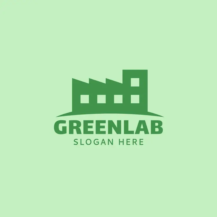 Green Laboratory and Factory Logo