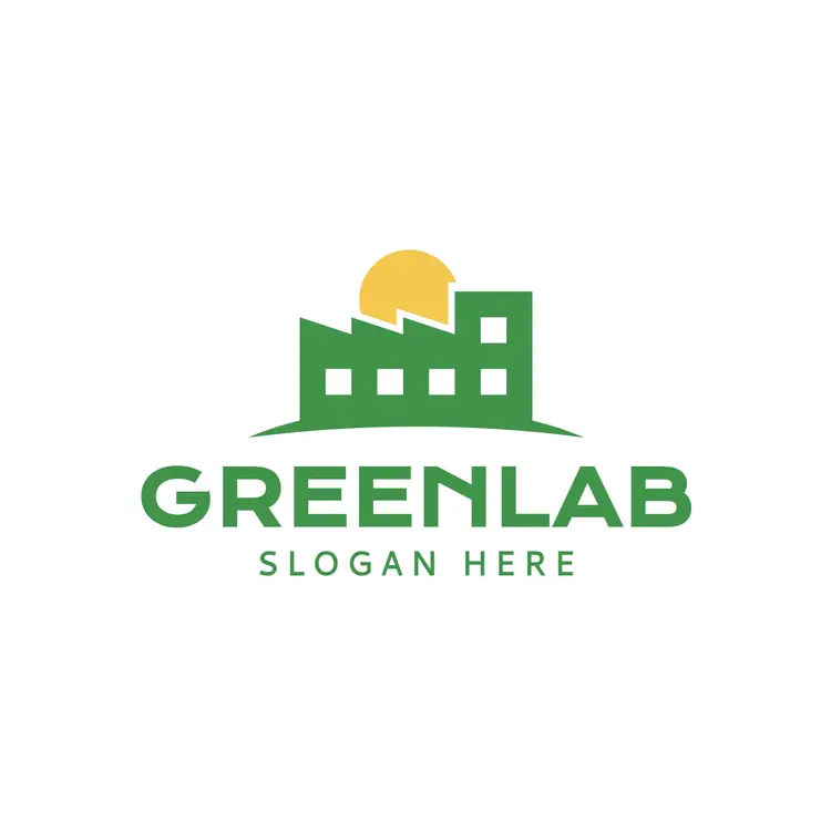 Green Laboratory and Factory Logo