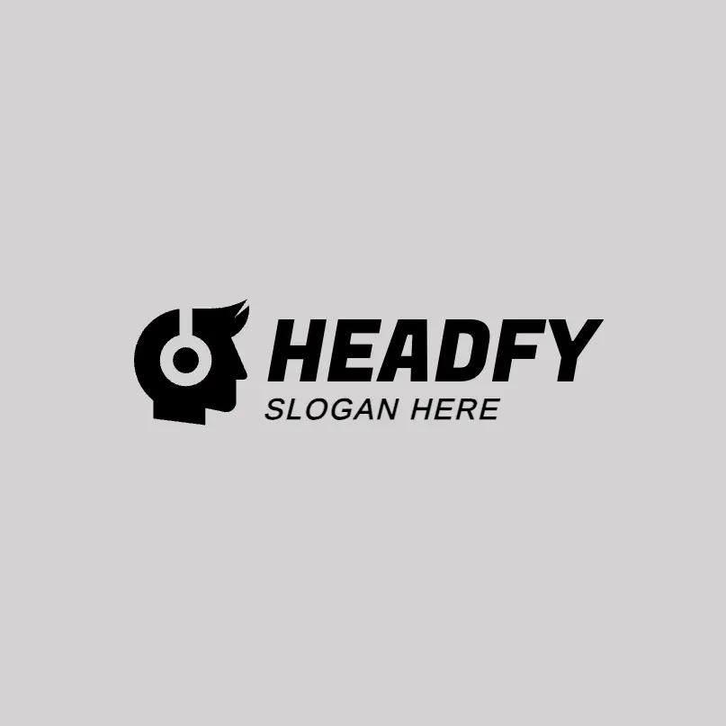 Head and Headphone Logo