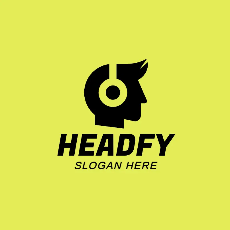 Head and Headphone Logo