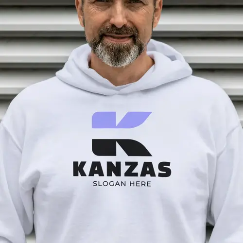 Hoodie Free Open Letter K Logo Mockup