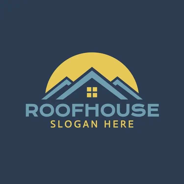 House Roof and Real Estate Logo