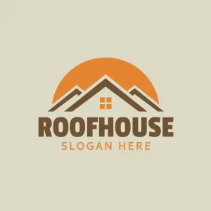 House Roof and Real Estate Logo