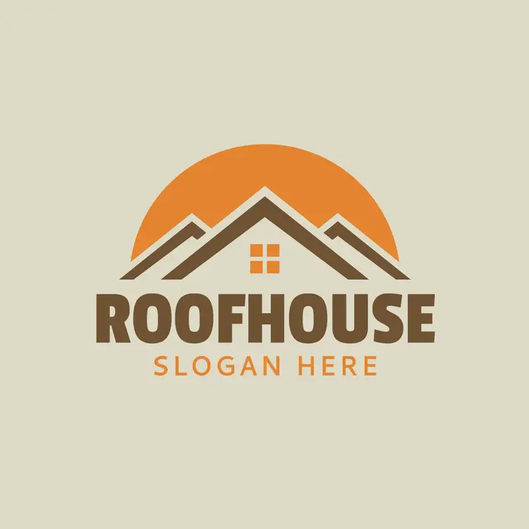 House Roof and Real Estate Logo