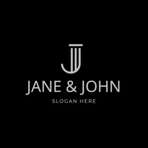 Letter J and Column Logo