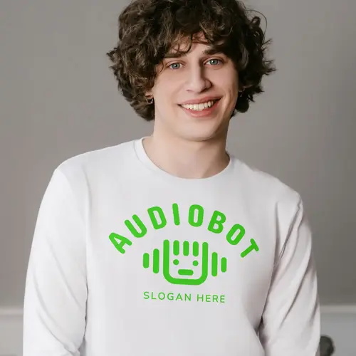 T-shirt Free Bot Audio and Sound Logo Mockup