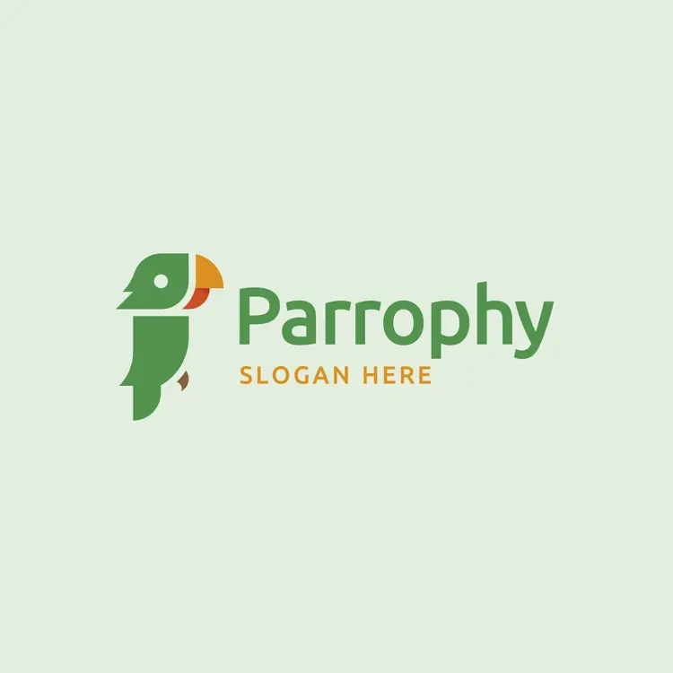 Free Geometric Parrot Logo