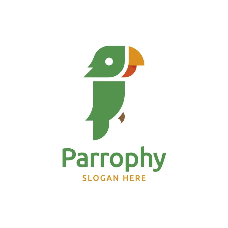 Free Geometric Parrot Logo