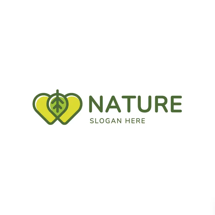 Green Leaf and Heart Logo