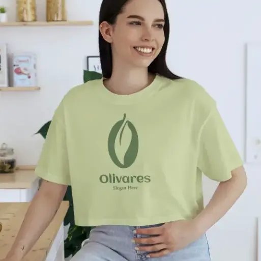 T-shirt Olive and Letter O Logo Mockup