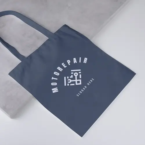 Tote bag Motor Repair and Mechanic Shop Logo Mockup