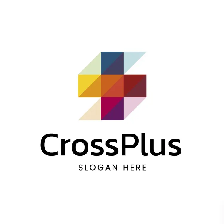 Abstract Cross and Plus Logo