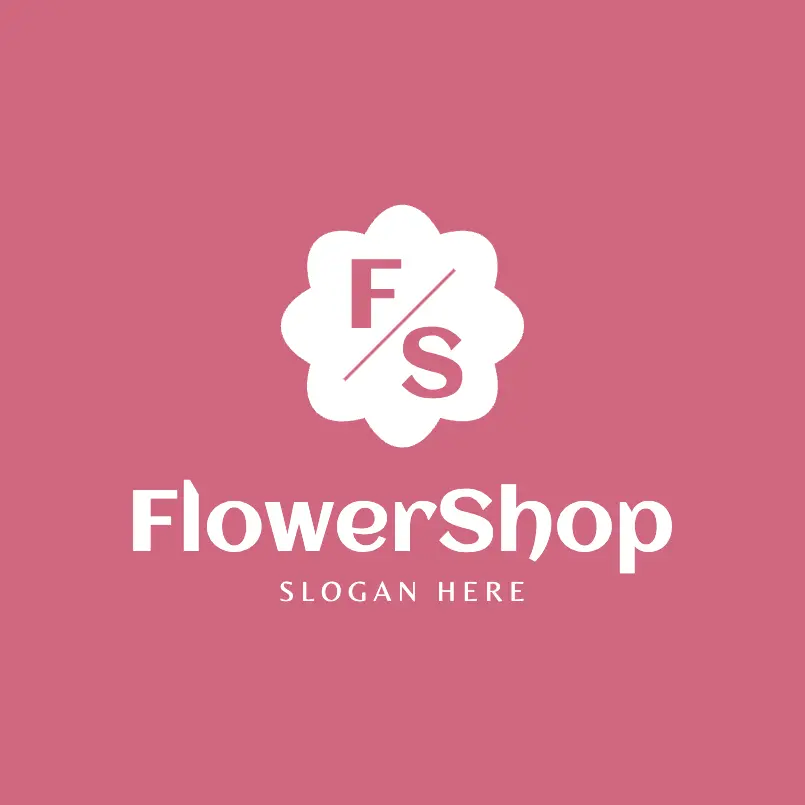 Free Initials and Flower Logo