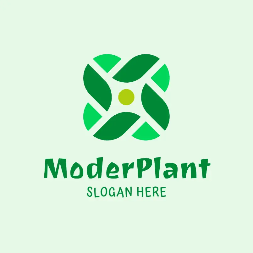 Free Symbol and Modern Plant Logo