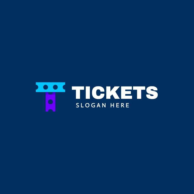 Free Ticket and Letter T Logo