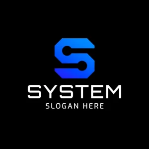 Geometric and Technological Letter S Logo