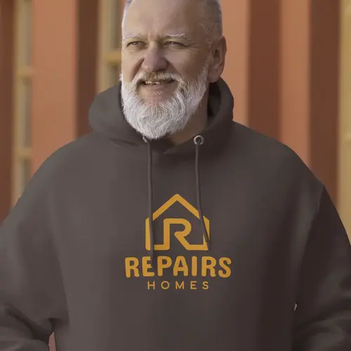 Hoodie Home Repair and Renovation Logo Mockup