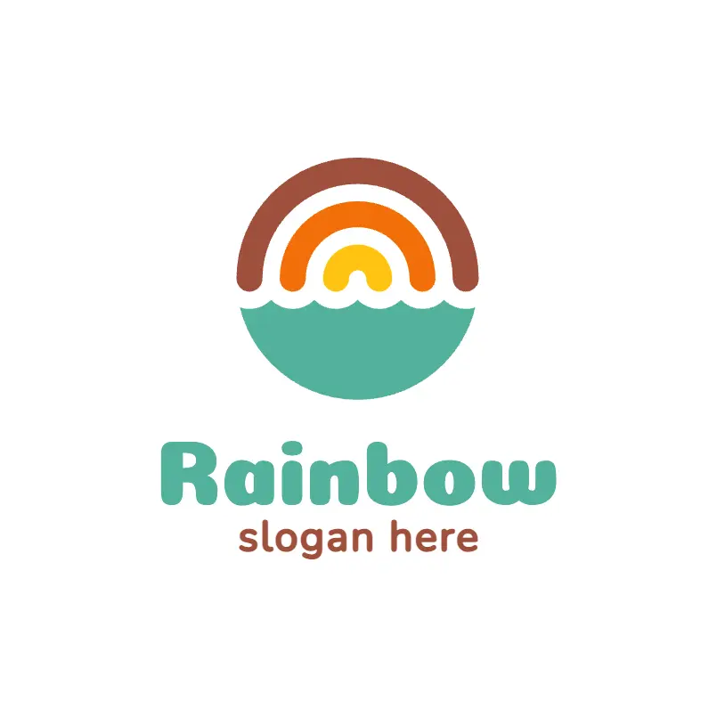 Rainbow and Sea Logo