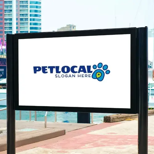 Sign Pet Locator Logo Mockup