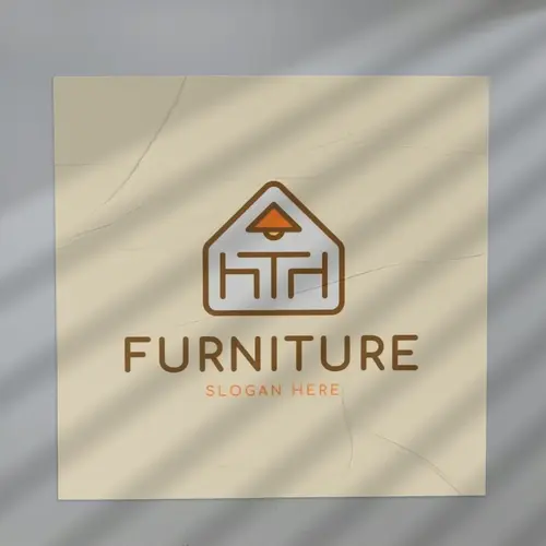 Sign Poster House and Furniture Logo Mockup