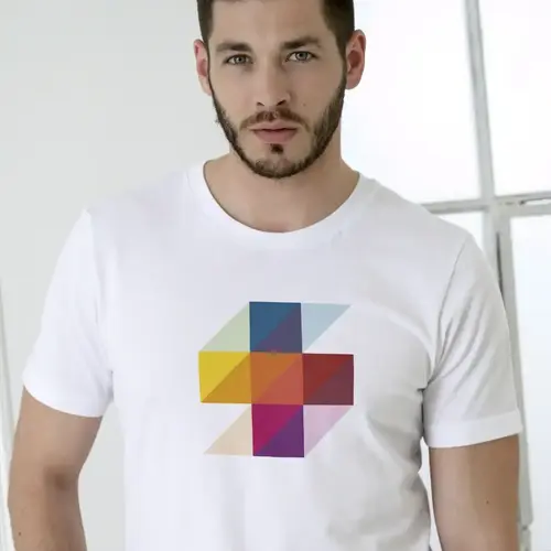 T-shirt Abstract Cross and Plus Logo Mockup