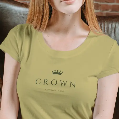 T-shirt Free Elegant and Luxurious Crown Logo Mockup