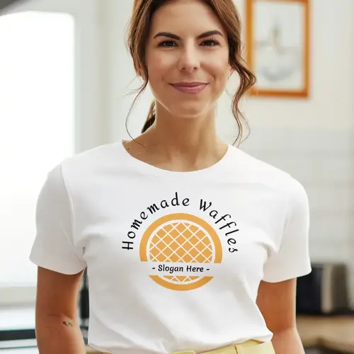 T-shirt Free Homemade Waffles Logo Mockup