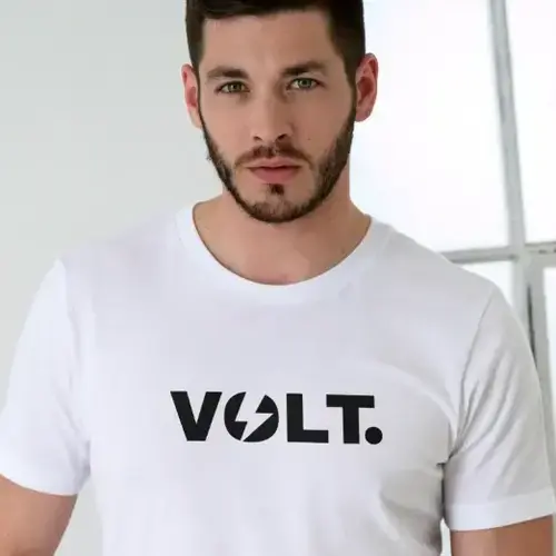 T-shirt Free Volt Typography Logo Mockup