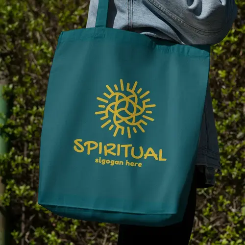 Tote Bag Free Symbolic and Spiritual Logo Mockpup