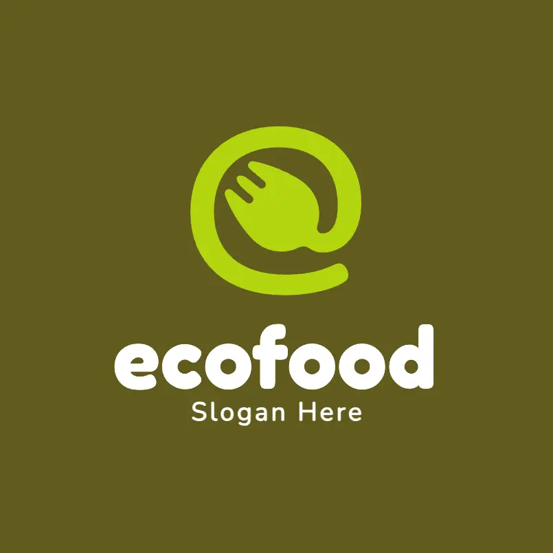 Fork and Letter E Logo