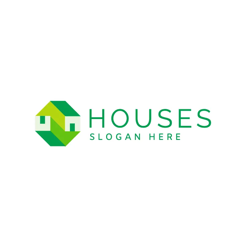 Free 3D Double House Logo (2)