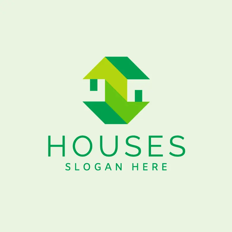 Free 3D Double House Logo