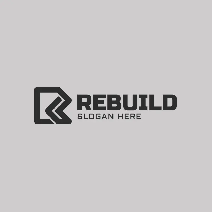 Letter R and Construction Logo