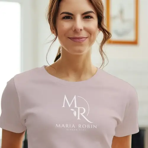 T-shirt Free MR Monogram Logo Mockup