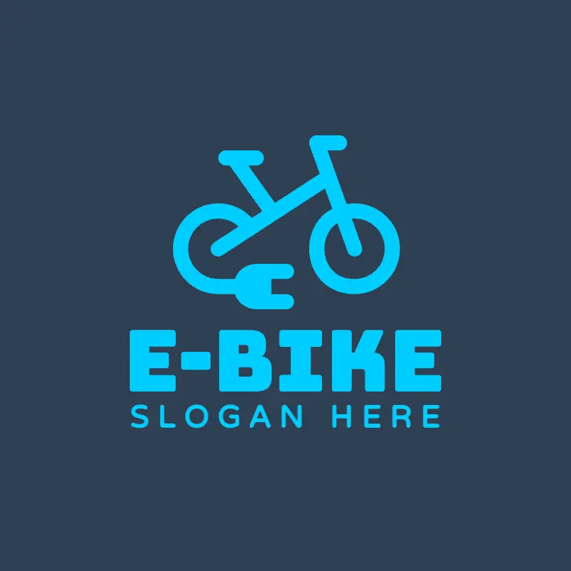 Free Geometric and Minimalist Electric Bike Logo