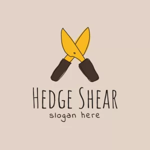 Free Hedge Shears Hand Drawn Logo