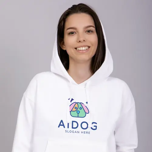 Hoodie Free AI Dog Logo Mockup