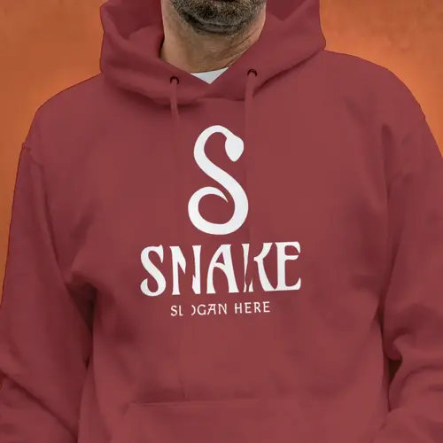 Hoodie Free Snake and Letter S Monogram Logo Mockup