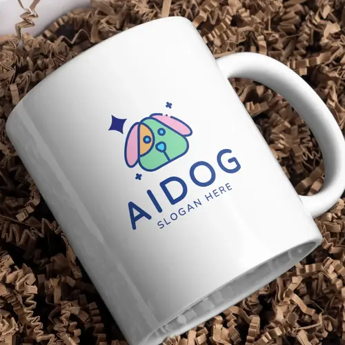 Mug Free AI Dog Logo Mockup