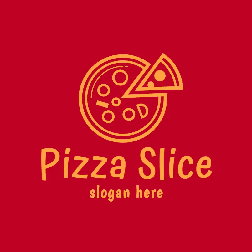 Pizza and Slice Logo