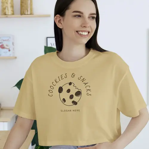 T-shirt Chocolate Chip Cookie Logo Mockup