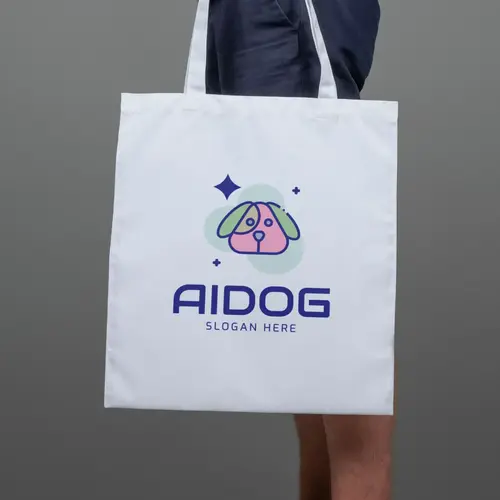 Tote Bag Free AI Dog Logo Mockup