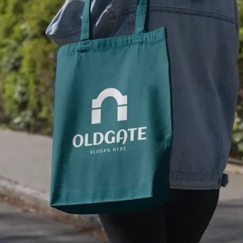 Tote Bag Free Old Gate Logo Mockup