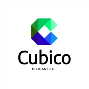 Geometric and 3D Letter C Logo
