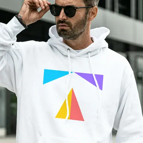 Hoodie Abstract Letter T and Tracking Logo Mockup