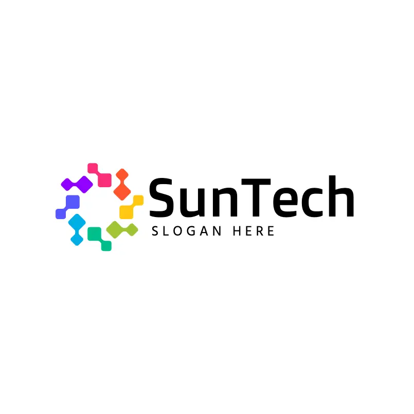 Abstract and Technological Sun Logo (2)