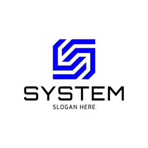 Geometric and Abstract Letter S Logo