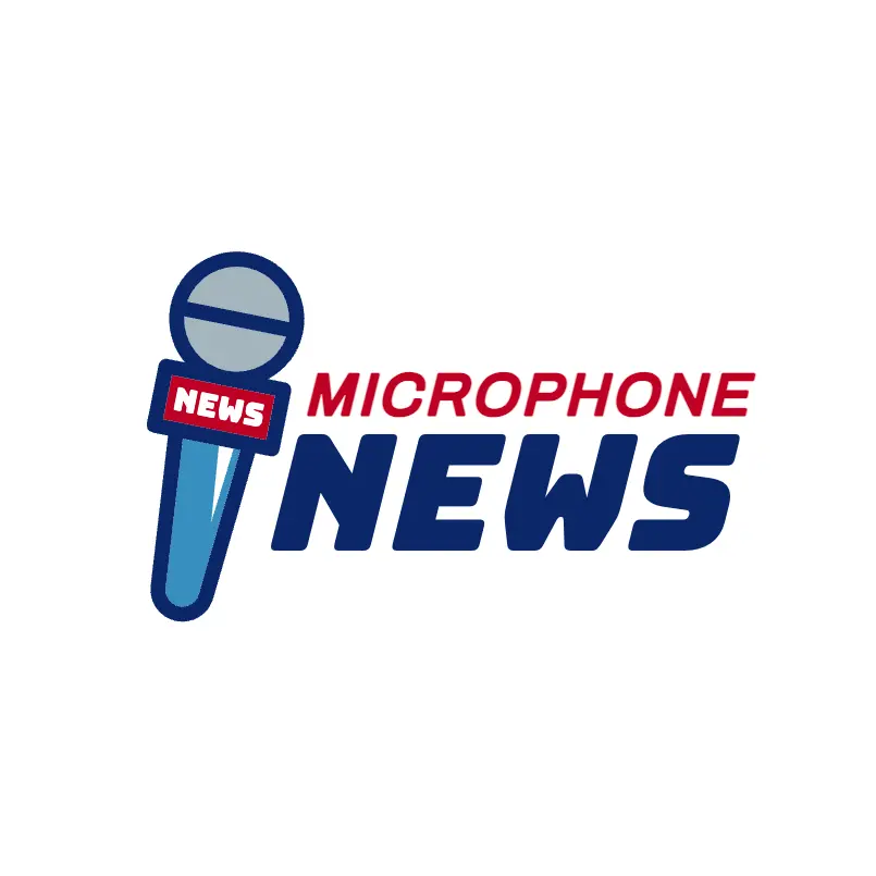 Microphone and News Logo